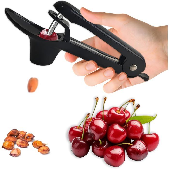 Dénoyauteur Cerise Prune 2 Pièces - Manuel Acier Inoxydable - Cuisine Multifonction Fruits à Noyau - 4