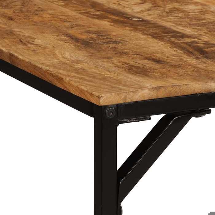 Table cuisine CLOUD Brun Table à manger - Design Élégant - 200x100x75 cm - bois de manguier massif brut tt506