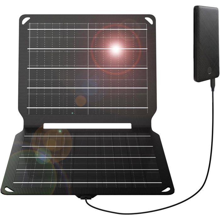 Chargeur solaire portable - LEVYS - 10 W - USB-A 5 V/2 A - ETFE étanche IP67 - Dimensions dépliées 394 x 224 cm