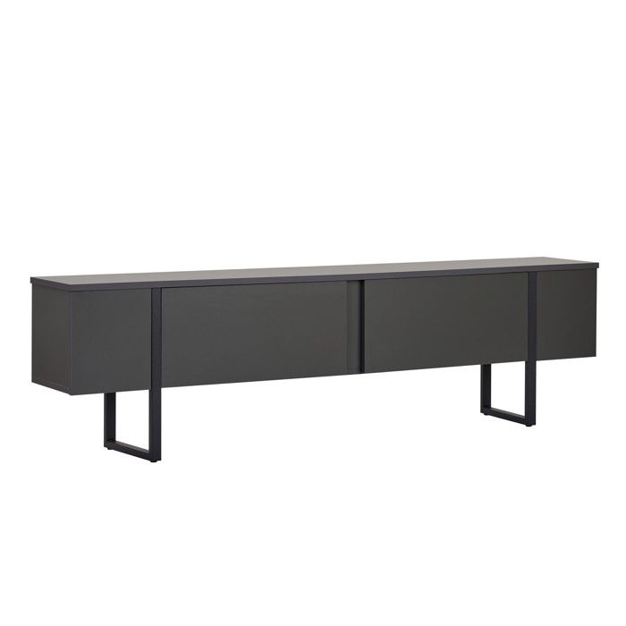 Meuble TV en bois Onera - 180 x 30 x 50 cm - Anthracite / Noir Meuble TV en bois Onera - 180 x 30 x 50 cm - Anthracite / Noir