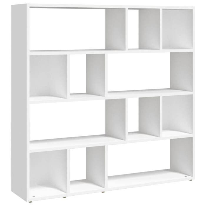 Blanc Séparateur de pièces - Bibliothèque/Cloison de séparation - Blanc 105x24x102 cm m6683