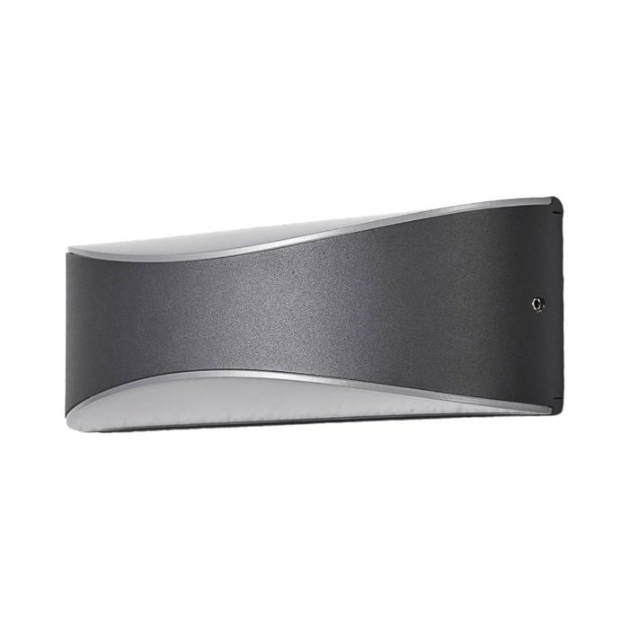 LED Applique Exterieur Akira (Moderne) en Noir Aluminium (1 lampeà) Murale Luminaire Lampe Jardin Eclairage d’exterieur