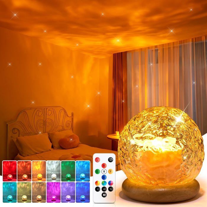 Projecteur Ciel Étoilé 3 en 1 - 216 Effets Lumineux Aurore Boréale/Coucher de Soleil/Onde Océan - Avec Télécommande et Contrôle USB