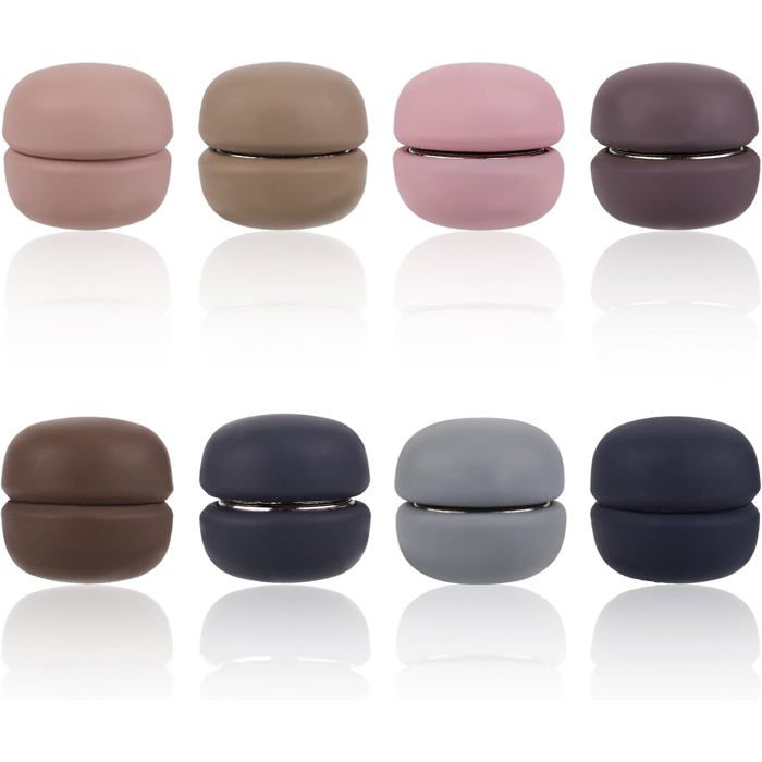 8 Aimants Pour Hijab Sans Aiguille Attache Foulard Magnétique Broche Pour Écharpe Et Vêtements Coloris Assortis