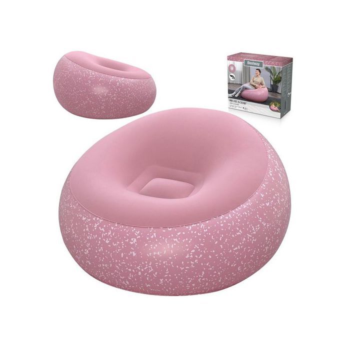 Fauteuil pouf gonflable Bestway Inflate-A-Chair 75155 assise confortable intérieur et extérieur 112 x 112 x 66 cm