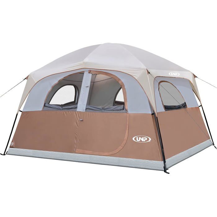 Tents Waterproof Windproof Easy Setup Double Layer Family Camping Tent - 3x2x2m (H)
