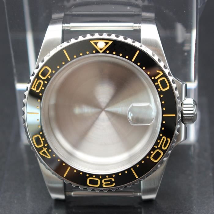 Boîtier De Montre 39mm Acier Inox - Verre Saphir - Pour Mouvement NH35/NH36 - Neuf