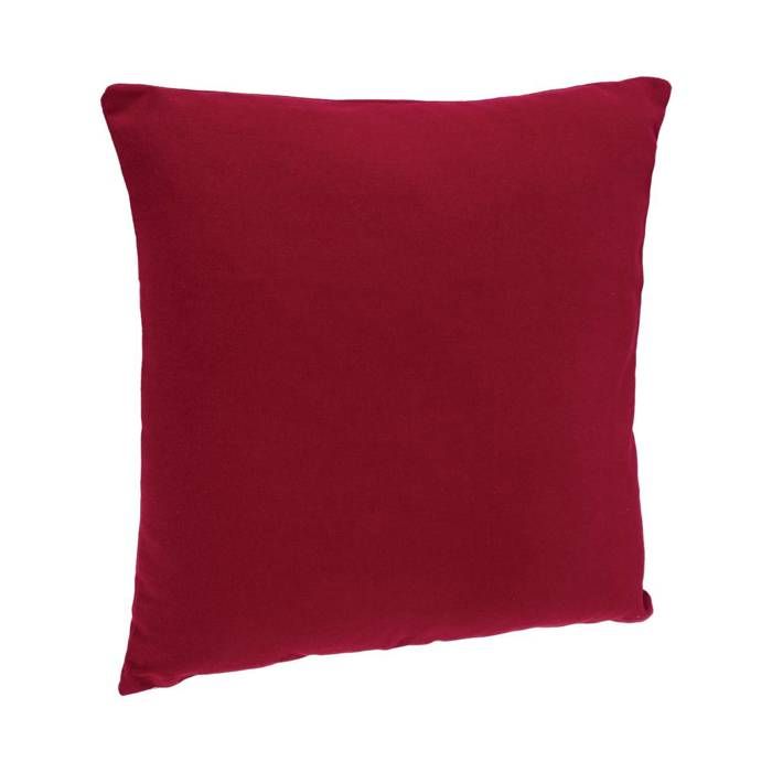 Coussin déhoussable coton rouge 38x38cm - Atmosphera Créateur dintérieur