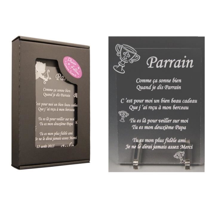 1 Poeme Parrain Calice Specialiste Des Cadeaux Parrain Marraine Bapteme Cdiscount Maison