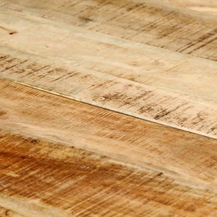 Table À Dîner 180X90X75 Cm Bois De Manguier Massif Brut  YAJIASHENG