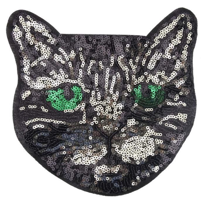 Tete De Chat Patch Brode Diy Decor Tissu Autocollant Applique Artisanat Vetements Accessoires Cdiscount Beaux Arts Et Loisirs Creatifs