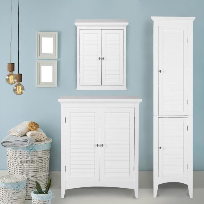 Teamson Home Neal Arredo Bagno Armadietto In Legno Con Specchi Bianco 7442 - 2