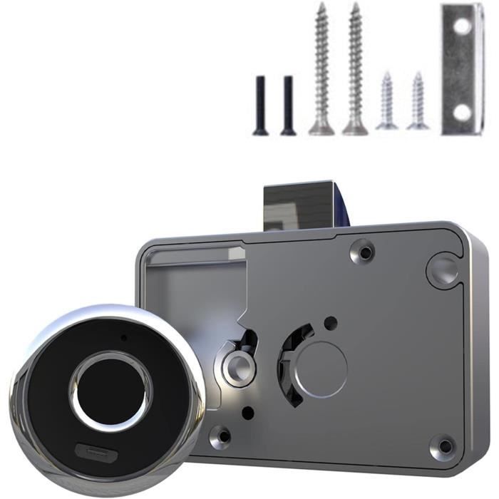 Serrure électronique à Empreintes Pour Coffre-fort D'armes - Boulon Oscillant, 2 Clés, Portable