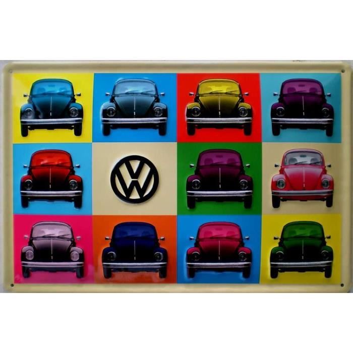 BRISA VW Collection - Corbeille à Feu Volkswagen T1 Bulli Camper En Acier Corten – Barbecue Portable, Caisse à Boissons Avec Décapsuleur, Idéal Camping & Cadeau Fan VW