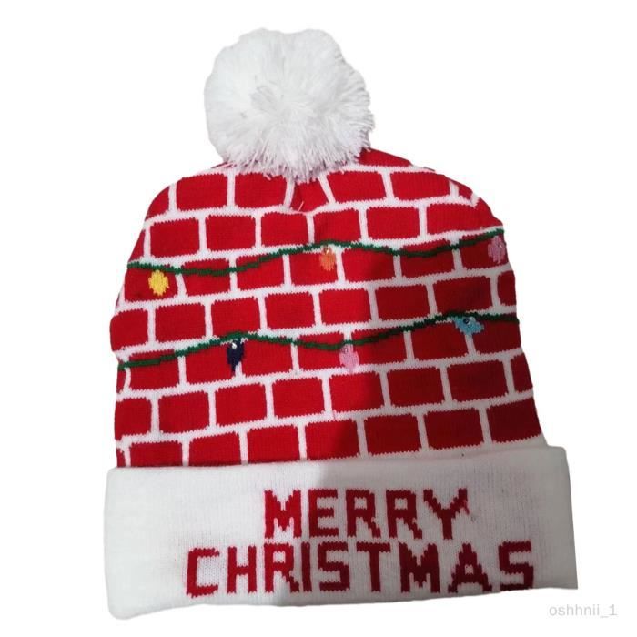Bonnet De Noël Avec Lumière - Brillant Et Festif - Le Bob