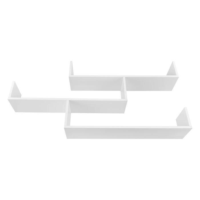 Étagère murale meuble 3 surfaces de rangement 119 cm blanc 03_0005202 Étagère murale meuble 3 surfaces de rangement 119 cm blanc 03_0005202