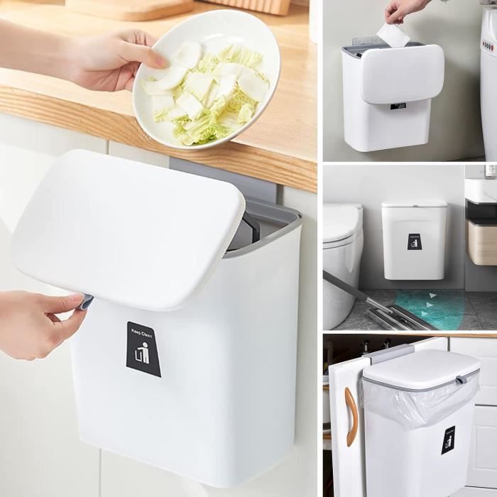 SOUTHGATE 100L Collecteur De Bouteilles Avec Couvercle - Poubelle Tri Sélectif Pour Plastique, Verre - Sac Amovible, Gris