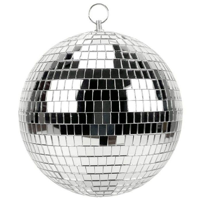 Boule à Facettes Miroir 40 Cm - Effets Lumineux 360° - Pour Fête, Mariage, Club - Avec Anneau De Suspension - 3