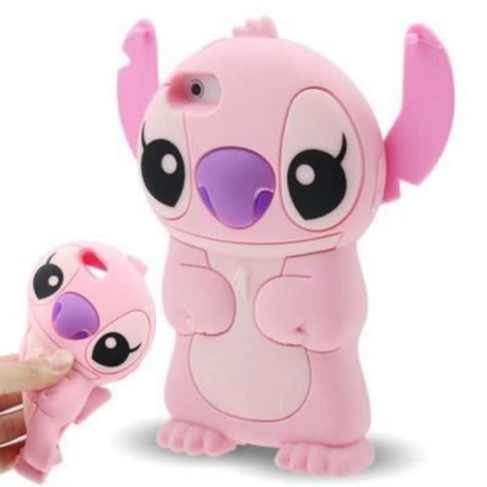 Coque pour iPhone 13 Mini Officielle de Disney Angel & Stitch Bisou - Lilo  & Stitch