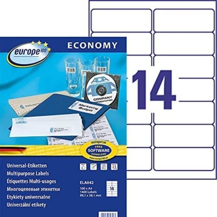 Lot De 10 Boîtes D'étiquettes Étibox Apli - 1400 étiquettes Par Boîte | Réf. 119763