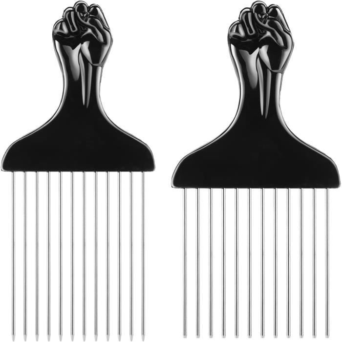 marque generique - 2pcs Peigne Afro à Dents Large Brosse à Cheveux