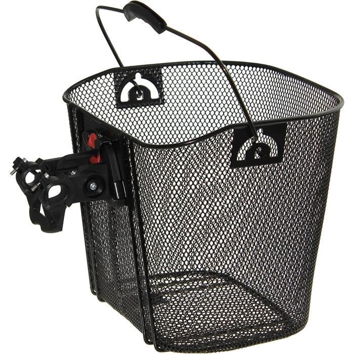 Support De Fixation Pour Panier Avant De Vélo - Universel, Métal Noir, Pour VTT, Vélo De Route, Pliant