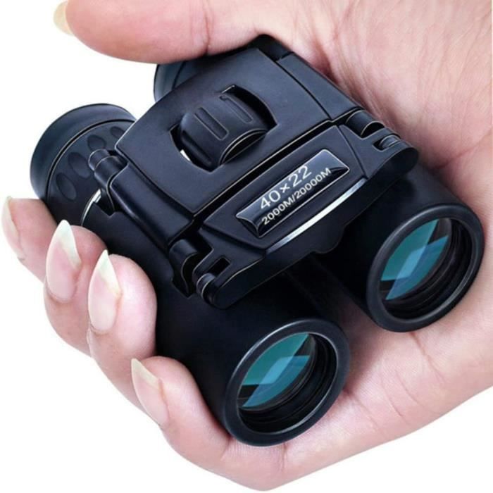 40x22 HD Jumelles Puissant 2000M Longue portée Pliable Mini BAK4 FMC Optique pour Sports de Plein air Camping Voyages Cadeaux[~373]
