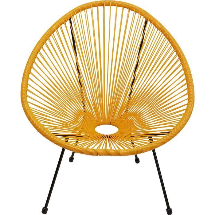 fauteuil de jardin acapulco orange kare design - adulte - hauteur : 85 cm largeur : 78 cm longueur : 73 cm