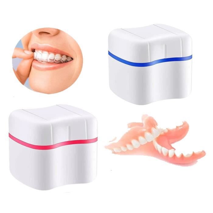 Boite Appareil Dentaire,Boîte de Protège-Dents,Étuis de Bain de  Prothèses,Étui de Retenue Orthodontique,Boite a dentier,avec Panier -  Cdiscount Au quotidien