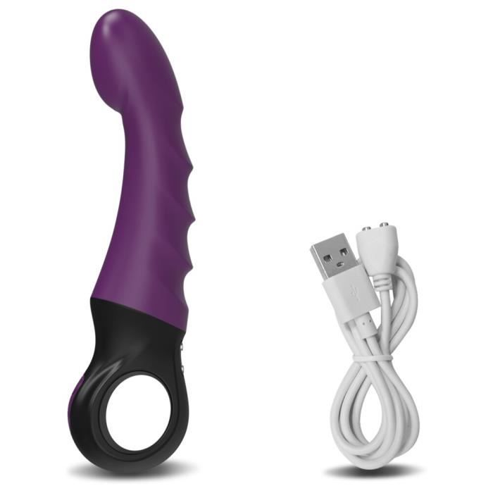 Vibromasseur Double Stimulation – Lapin Vaginal Et Clitoridien – Violet – Sextoy Unisexe