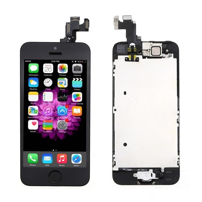 Écran LCD Assemblé Pour IPhone 5S - Noir Ou Blanc - Vitre Tactile Incluse - Neuf Sous Emballage