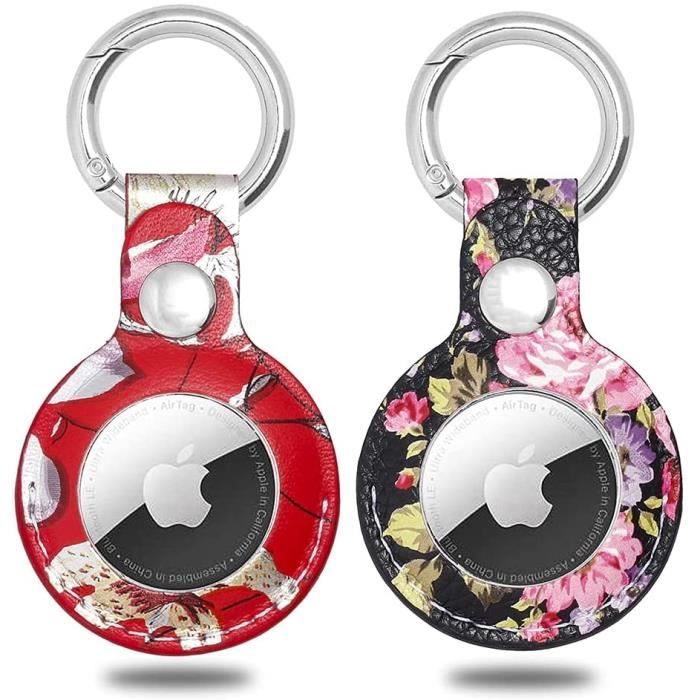 Air-Tag Lot de 2 étuis porte-clés Air-Tag en silicone pour Airtags Air-Tag Lot de 2 étuis porte-clés Air-Tag en silicone pour Airtags