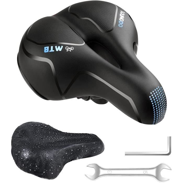 Selle De Vélo Étanché Ergonomique Avec Amortisseurs Double Ressort - Confort VTT Et Route
