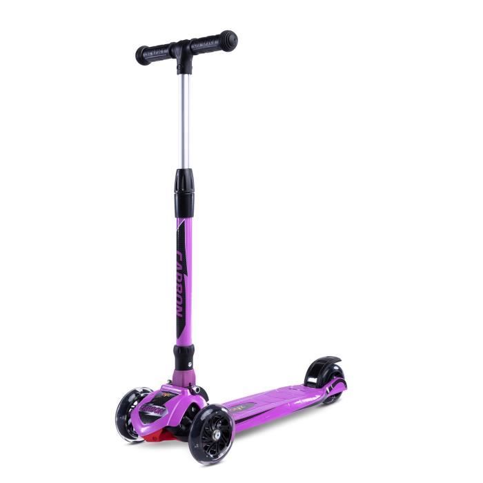 Charbon Trottinette 3 Roues Evolutif Bebe Enfant Patinette 3 A 12 Ans Roues Lumineux Guidon Reglable Cadeau Jouet Violet Achat Vente Charbon Trottinette 3 Roues Cdiscount