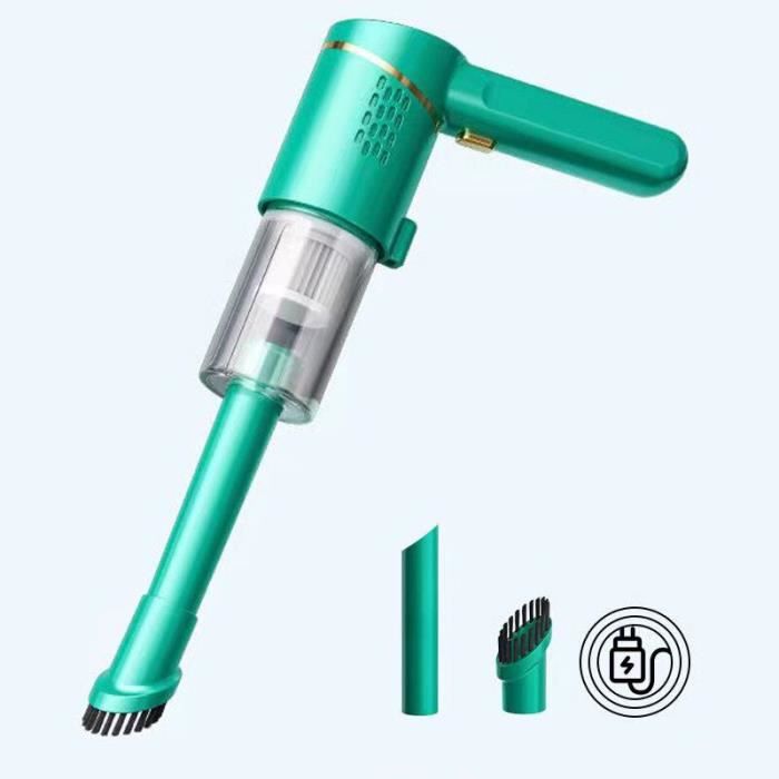 Aspirateur à Main Sans Fil Puissant - 3 Vitesses, 6000 MAh - Avec 10 Accessoires Pour Voiture, Maison, Poils D'animaux - Fonctions Aspiration/soufflage/gonflage