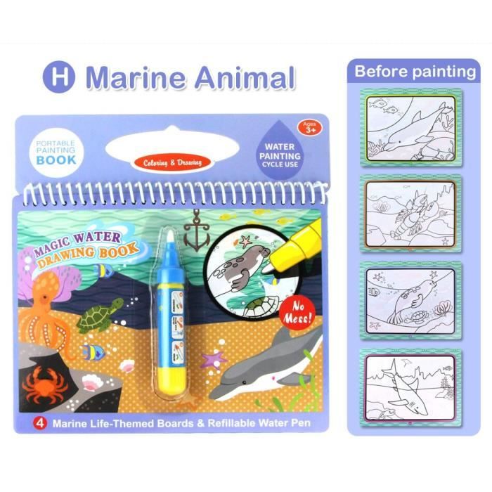 Lot De 5 Stylos à Eau Magiques Pour Tapis De Dessin – Rechargeables – 2 Grands, 3 Petits – Sans Tache, Dès 3 Ans – Idéal Pour Doodle