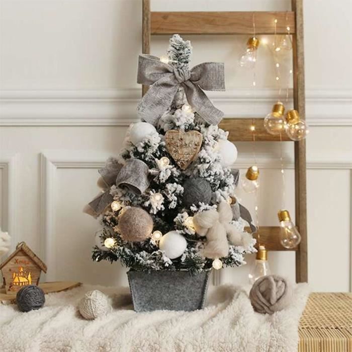Sapin de Noël,Décoration de noël nouvel an 2022, arbre, neige blanche