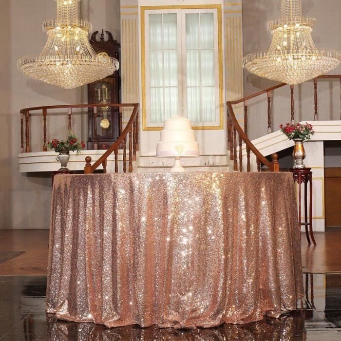 Style 5 Nappe De Table Ronde A Paillettes Fourniture De Decoration Pour Mariage Fete D Anniversaire Maison Cdiscount Maison