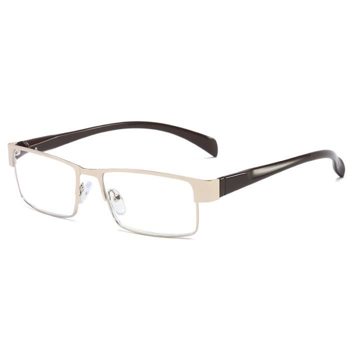 Lunettes De Lecture Pour Hommes - Correction +1.0 à +3.5, Monture TR90 Légère - Protection Lumière Bleue écrans - Style Manager, Grand Format