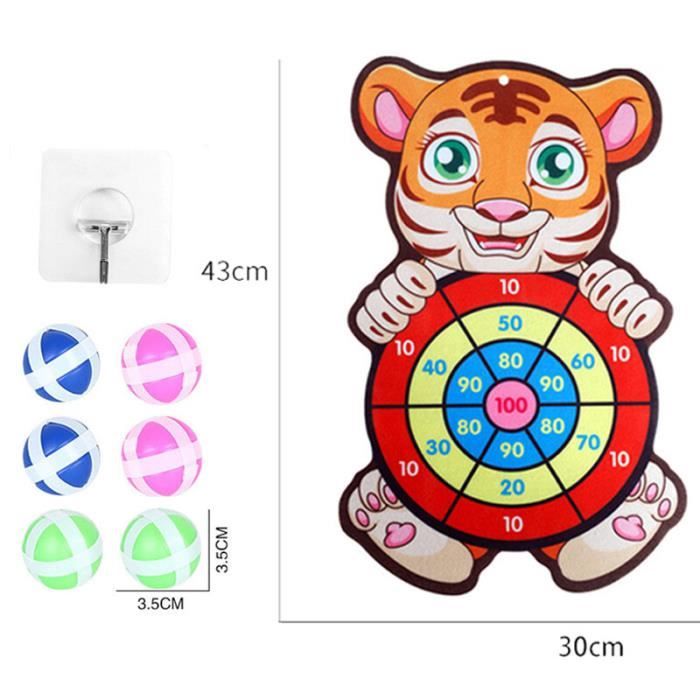 Jeu De Fléchettes Pour Enfants – Avec 6 Balles Collantes Et Crochet, Jeu D’adresse Pour Fêtes