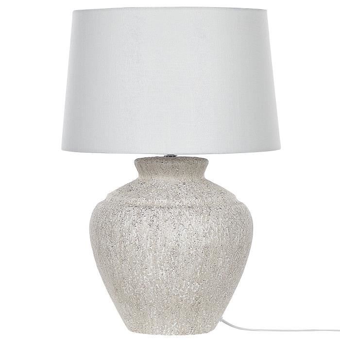 Lampe à poser en céramique blanc crème CAINE