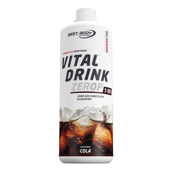 Sirup Low Carb Vit 1000ml Cola Best Body Nutrition Boisson Energetique pour le Sport
