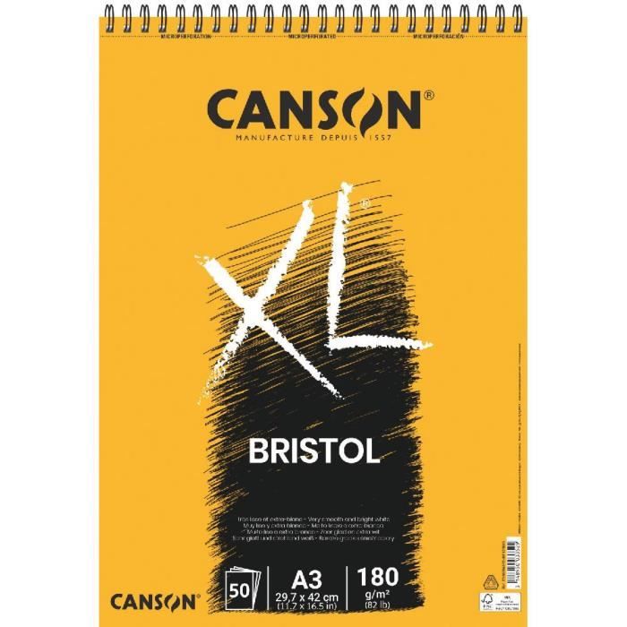 Bloc spirale 'XL Bristol' 50 feuilles format A3 de Canson