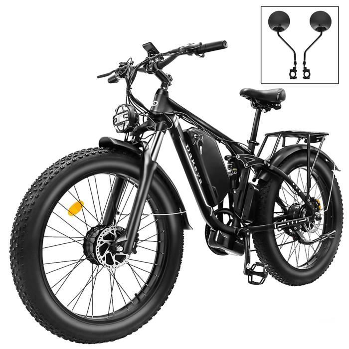 Vélo électrique Dakeya Da03 - Double Moteur 2000W - 26'' Adulte 7 vitesses - Fat bike électrique - 48V 22.4AH