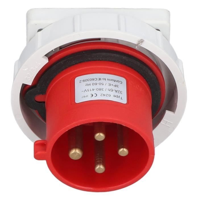 Connecteur Aviation SD20 4 Broches IP68 Étanche Mâle/Femelle 25A 380V - EONVIC