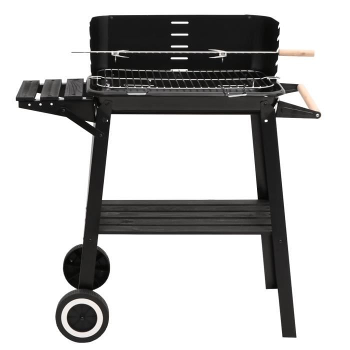 Barbecue Tonneau Relaxdays - Fonte, Grille Ø35cm - Portable Pour Charbon