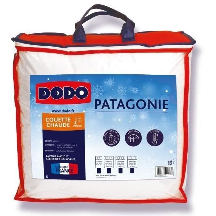 Couette Chaude - DODO - PATAGONIE - 240 x 260 cm - Blanc