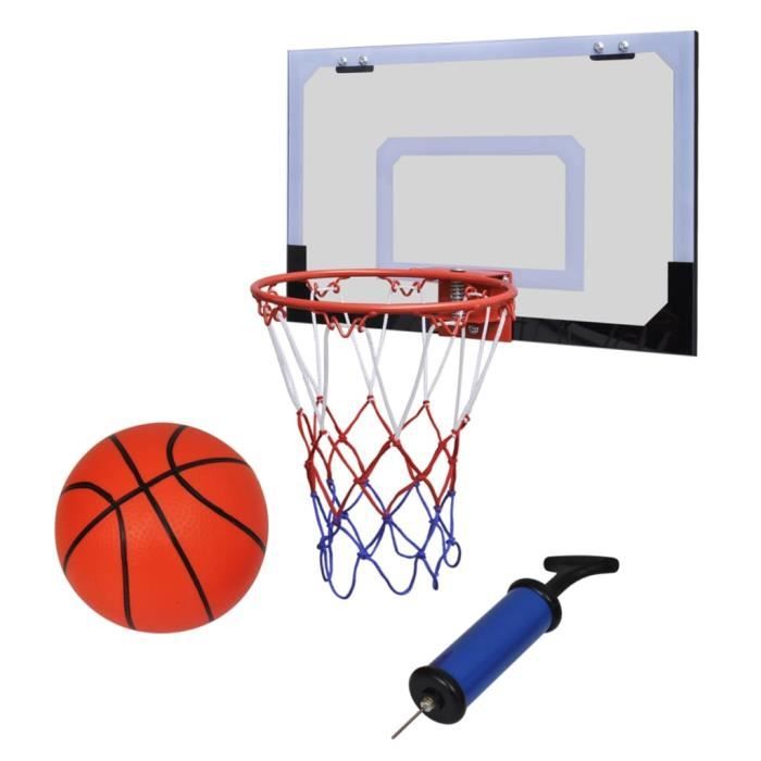 Mini Panier Basket-Ball - DUOKON - Cerceau Orange - Panneau 45x30 cm - Balle 15 cm - Pompe incluse
