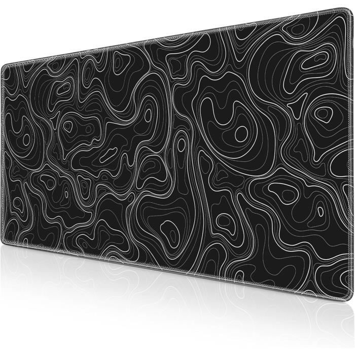 Tapis Souris XXL 900x400mm - Surface Lycra, Base Antidérapante - Imperméable - Pour Bureau, Gaming