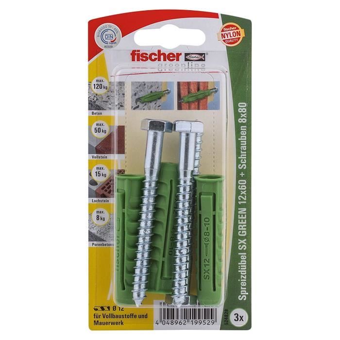 Lot De 27 Chevilles Fischer S 12x60 – Occasion (voir Photos)